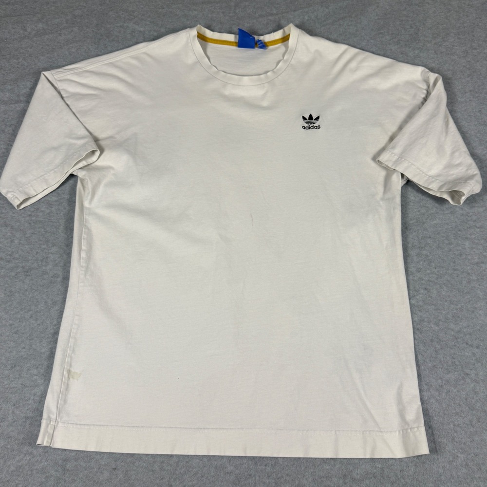 Adidas Originals T-Shirt Mens XL White Trefoil Logo Oversized Streetwear Tee